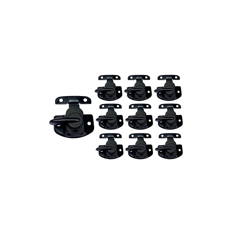 QCAA Cam-Action Windows Sash Lock & Keeper, Flat Black, 10