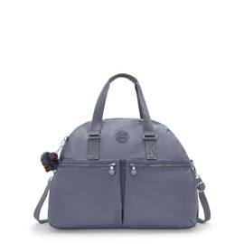 Kipling Women's Eugina Satchel, Handmade, Removable Shoulder Strap, Outer Pockets, Nylon Duffle Bag