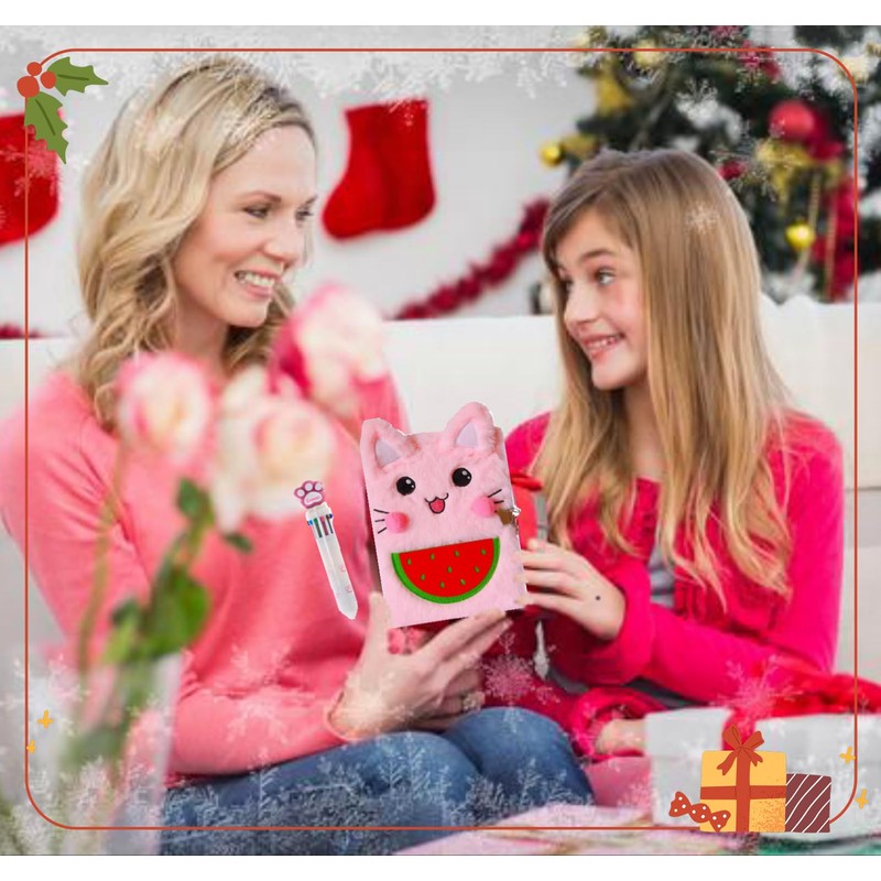 Luolizon Cat Diary for Girls with Lock and 2 Keys,Kids