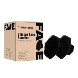 Depurador facial de silicona, paquete de 2 exfoliantes faciales, limpieza facial suave de mano para piel sensible y seca, herramienta exfoliante facia