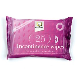 Reynard Antibacterial Incontinence Wipes - 33 x 22cm (Pack of 25)