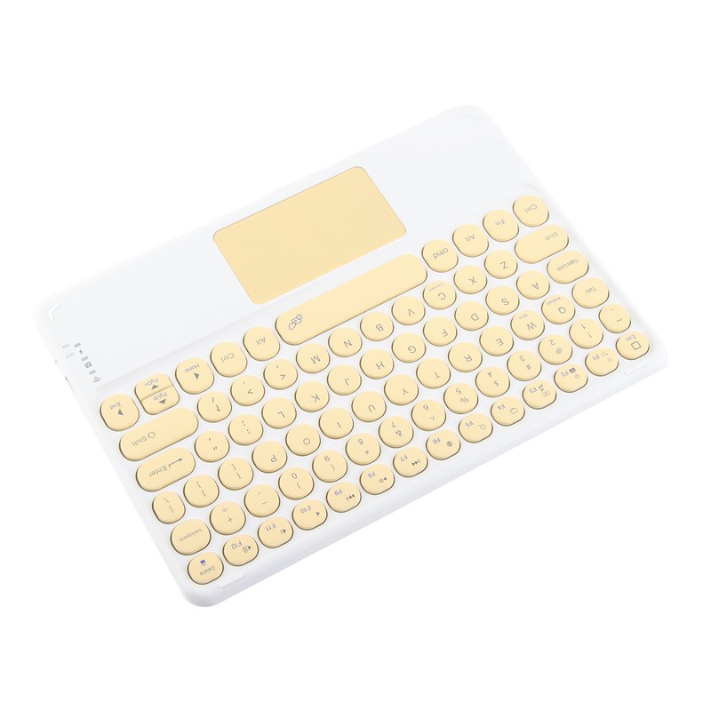 Bluetooth Keyboard Touchpad Round Keycap with Ergonomic Design Stable Connection