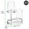 mDesign Plastic Toothpaste and Toothbrush Holder Center with Cup/Cover -
