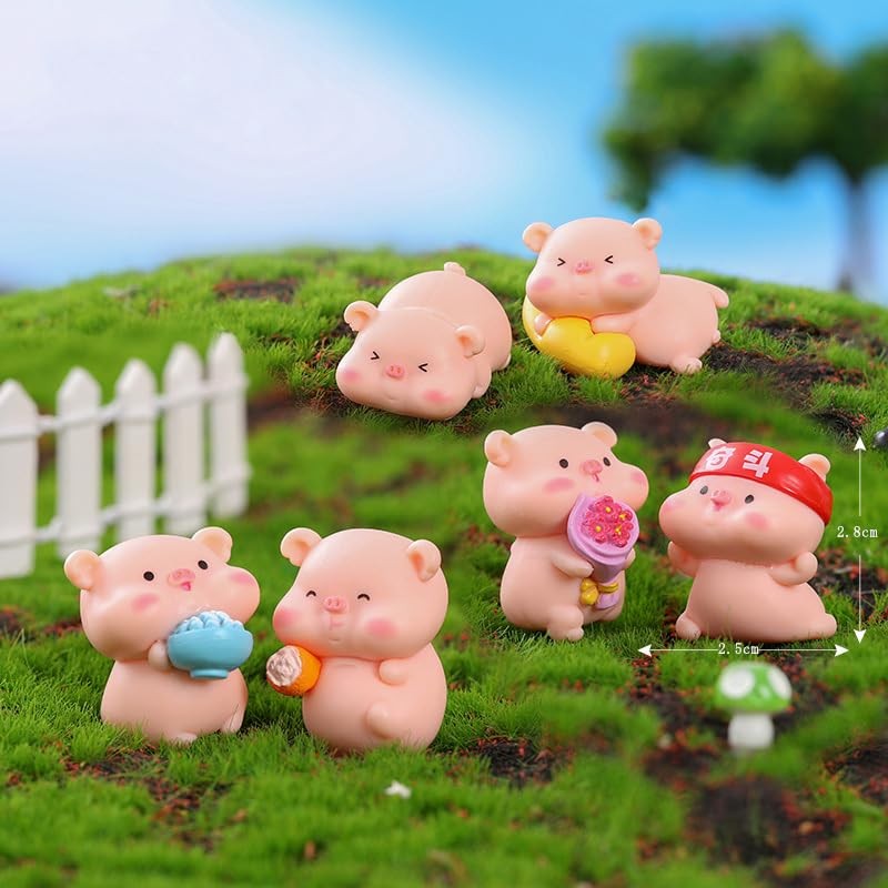 Opexicos 12Pcs Adorable Car Interior Decorations Cute Piggy Car Ornaments