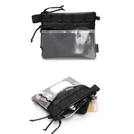 TACTICAL_GEEK Storage A15 EDC Small Pouch, Waterproof Nylon Organization, Multifunctional Utility Carry Pouch, Semi-Transparent Mesh Pouch for Storing Tools, Daily Necessities