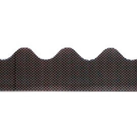 Fassadenprofile Eaves ventilation profile, wave-shaped, 105 cm, PVC, 1 piece, black, suitable for corrugated sheet profile 6, optimal facade and roof ventilation