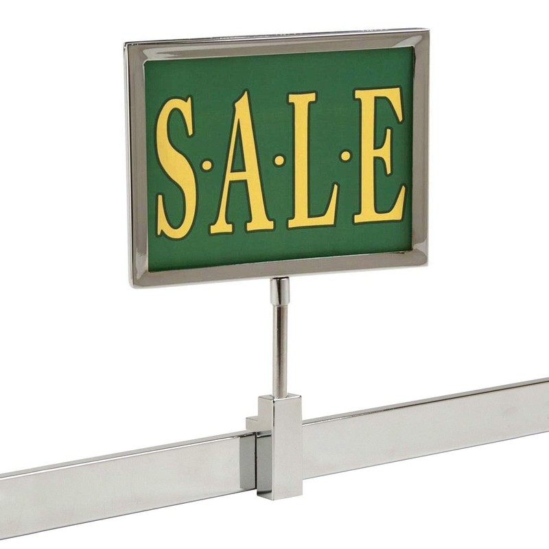 Rectangular Retail Rack Chrome Frame Magnetic 5.5" x 7" Sign