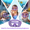 Kids Swim Goggles with Nose Cover, Anti-Leak Swim Mask with