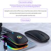 Mouse Plug and Play Portable Silent Rechargeable Illuminated Wireless Office