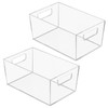 mDesign Set of 2 Storage Boxes with Integrated Handles -