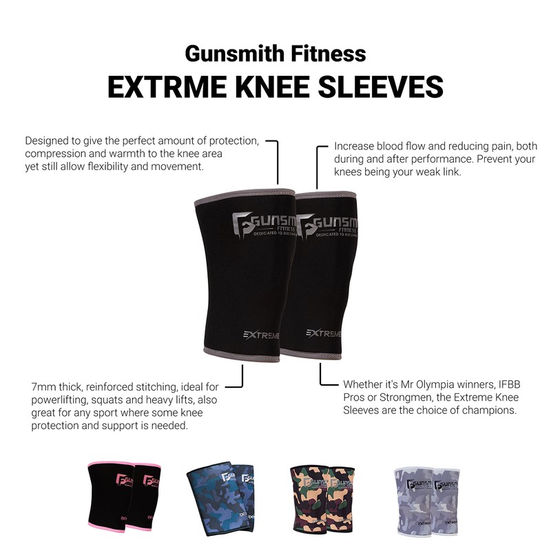 Gunsmith Fitness knee sleeves (midnight camo, 3xl)