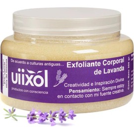 Exfoliante Corporal de Lavanda para Relajación Azúcar Morena, Suaviza y Nutre la Piel Aromaterapia para Creatividad Fórmula Vegana, Libre de Tóxicos Hecho en México