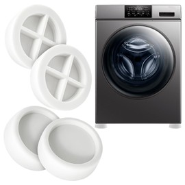 Xpieoyrm Pack of 4 Vibration Damper Washing Machine, Anti-Vibration Mat, Washing Machine Feet, Non-Slip Pads, Anti-Vibration and Anti-Displacement, for Washing Machine, Dryer, Fridge, Furniture