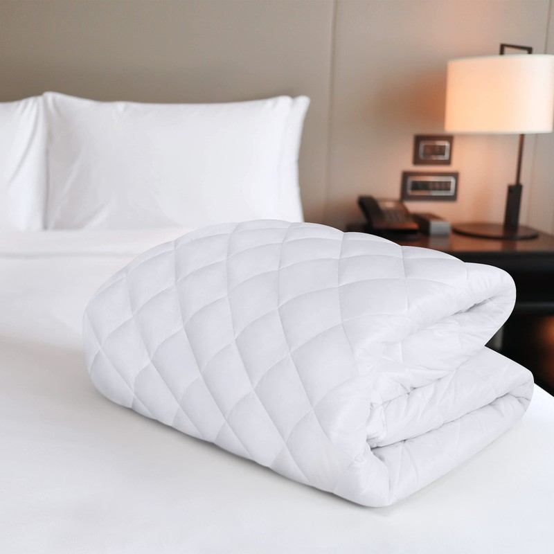 Utopia Bedding Quilted Fitted Mattress Pad, King Size, Elastic Fitted