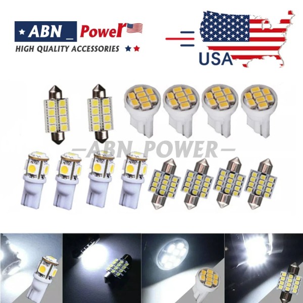 Cahuczlhoz 14Pc Super White Interior LED Light Bulb Kit Package