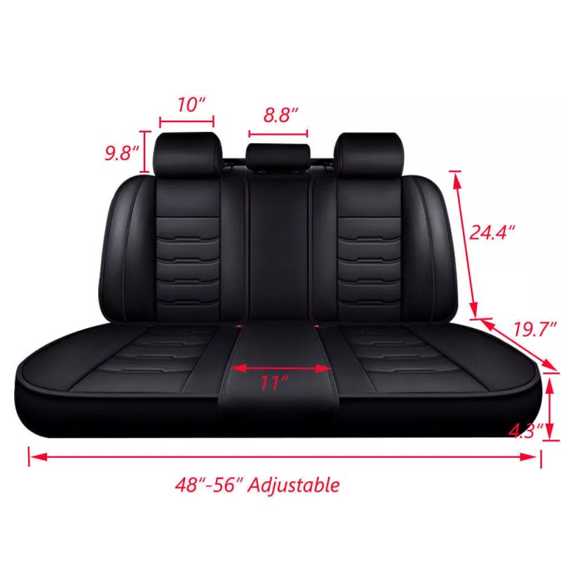 For Toyota Highlander 08-23 5-Seat Car Seat Cover Leather Front