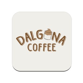 Cork Coasters - Dalgona Coffee Coffee Drink Dessert - Pack of 6 (95x95mm)