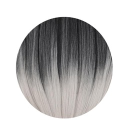 BALINGHAIR Pre-Stretched Braiding Hair Extensions Ombre Black to Gray 30 Inch Kanekalon Braiding Hair for Crochet Braids(1B/Gray-3Pcs)