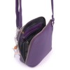Catwalk Collection Leather Cross-Body Bag- Lena - Purple