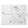 Neviti Butterflies Guest Book, Paper, Silver, 22 x 19.5 x