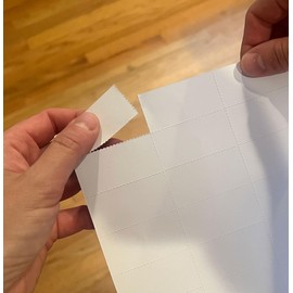 Data Card Inserts – 1" x 2", Cellophane Reclosable Package – Perfect for Labeling and Organizing, Perforated Inserts, 48 Cards per Sheet, 10 Sheets per Package, 480 Total Thick Paper Sheets