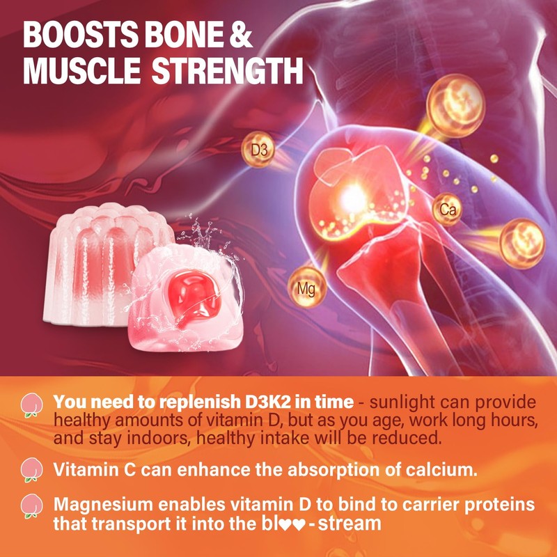 Vitamin D3 K2 Filled Gummies 5000IU / 10,000 IU with