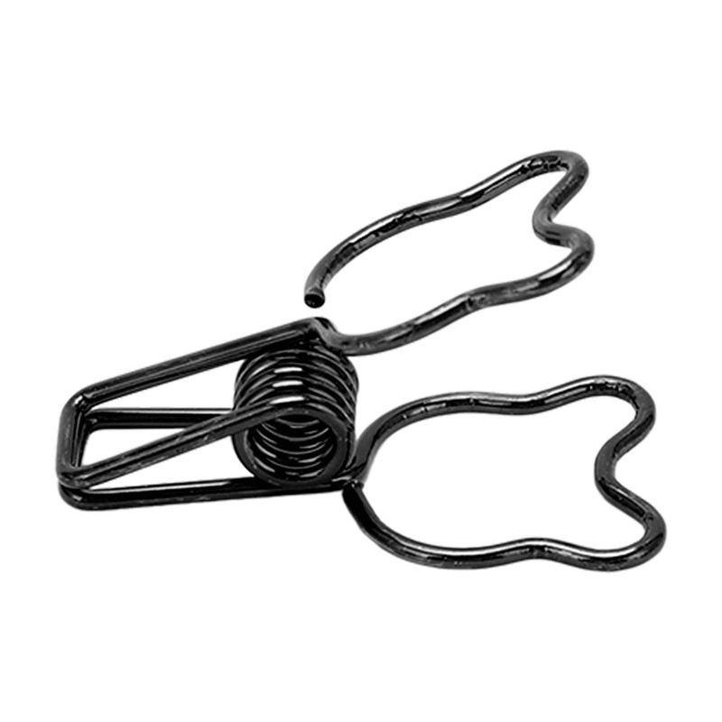 100Pcs Binder Clips Cute Bear Hollow Strong Clamping Force Metal