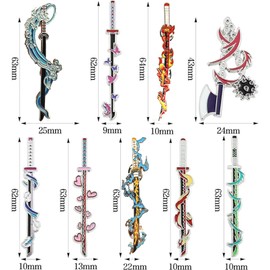 9 Stück Demon Brosche，Demon Anime Broschen，Cartoon Anstecker Pin，Anime Pins，Fan Cosplay Verkleidung，Geschenke für Jungen und Mädchen