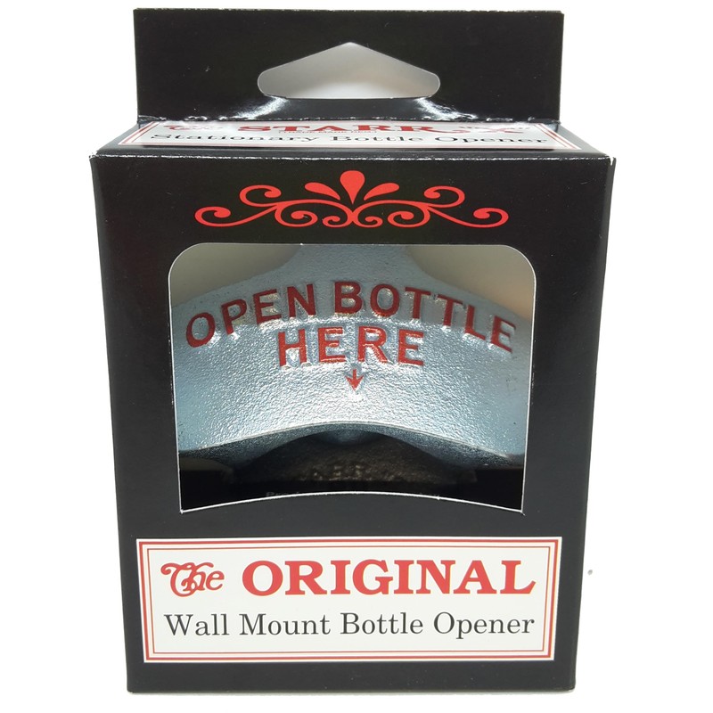 Wall Bottle Opener with "Open Bottle Here Text