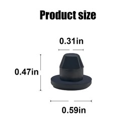 DUSCOKE 10PCS Bottle/Floor Jack Oil Plugs, 8mm Rubber Horizontal Jack Filler Bung Plug for Oil Reservoir Filler Hole, Universal Flat-Head Hydraulic Seals Replacement Accessories (10PCS)