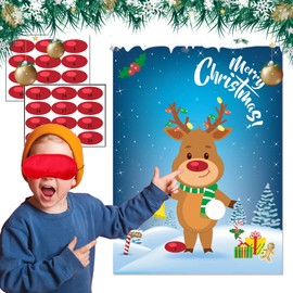 Christmas Party Games for Kids Pin The Nose On The Deer Kids Christmas Games for Party Christmas Activities for Families Pin The Nose On The for Adults Christmas Games