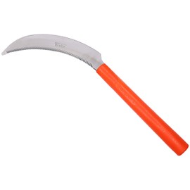Zenport K208P Harvest Sickle with Plastic Handle, Light Serration, 6.5-Inch Stainless Steel Blade , Orange