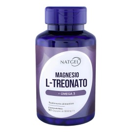L-treonato De Magnesio + Omega 3 | 90 Cápsulas | Memoria, Enfoque y Sueño Reparador | Natgel