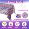 Oudain 12 Pcs Iridescent Tablecloths and Fish Net Decorative Set