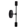 E27 E26 Double Wall Light Base Iron 85‑265V Black Modern