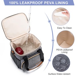 BABEYER Breastmilk Cooler Bag with Ice Pack Fits 6 Baby Bottles up to 9 Ounce, Breast Milk Pump Cooler Bag for Nursing Mom Daycare, Work, Travel-Grey