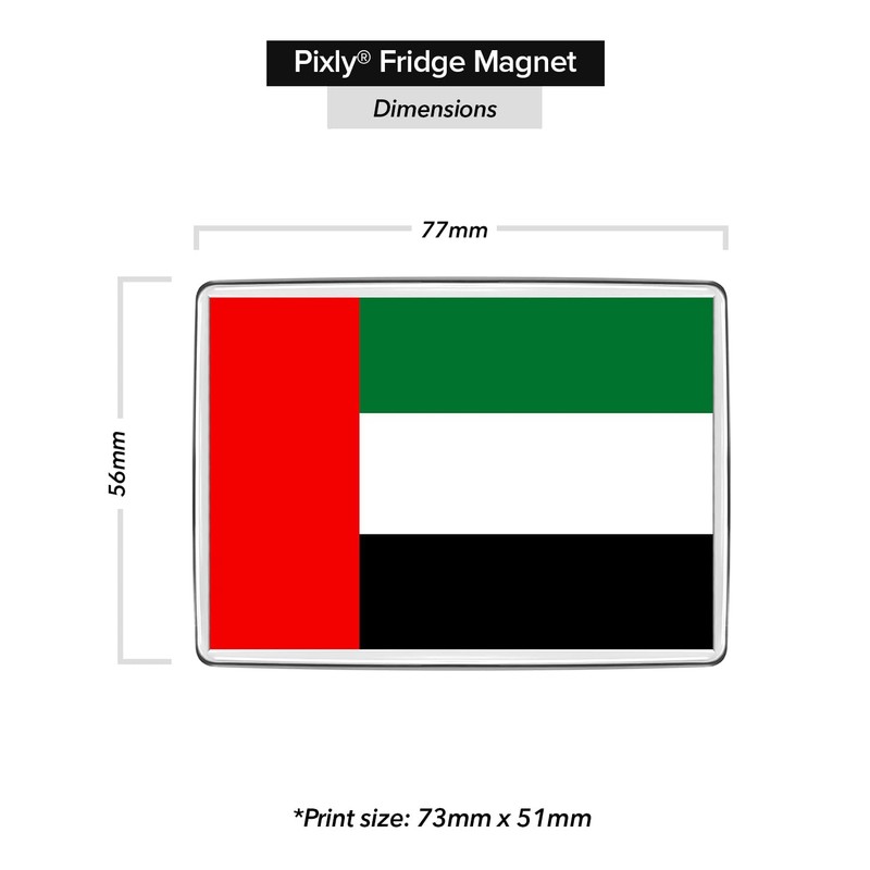 Pixly® United Arab Emirates Flag Fridge Magnet Large Jumbo Size