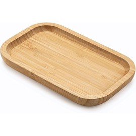 Bamboo Vanity Tray, Bathroom Counter Tray, Toilet Tank Tray, Bathroom Tray for Organizing and Home Decor, 7.9 x 5.1 x 0.8 inch
