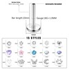 ZZHDCC 15PCS 16G 18G Stainless Steel Lip Studs for Women