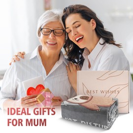Niyewsor Birthday Gifts for Mum, Flannel Blanket Mum Gifts from Daughter Son, Mum Mummy Birthday Gifts, Best Mum Gifts on Mother's Day Christmas Day, 50x60in (Gray)