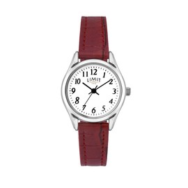 Limit Ladies Analogue Quartz Watch with Red Strap and White Dial 60203