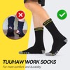 TUUHAW Work Socks Men's 39-42 Work Socks Men 39-42 Black