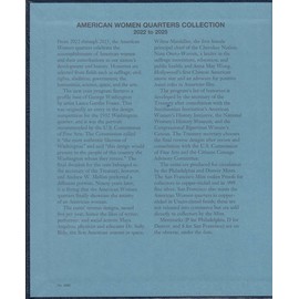 Whitman US American Women Quarter Coin Album 2022-2025 P, D Mints #4990