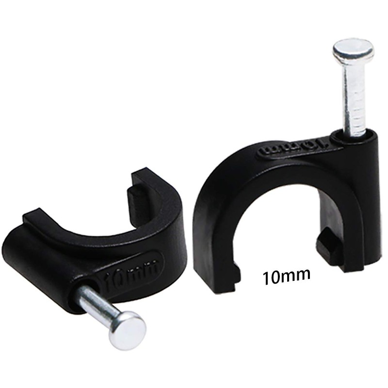 Mini Skater 10mm Diameter Circle Ethernet Nylon Wire Cable Clips