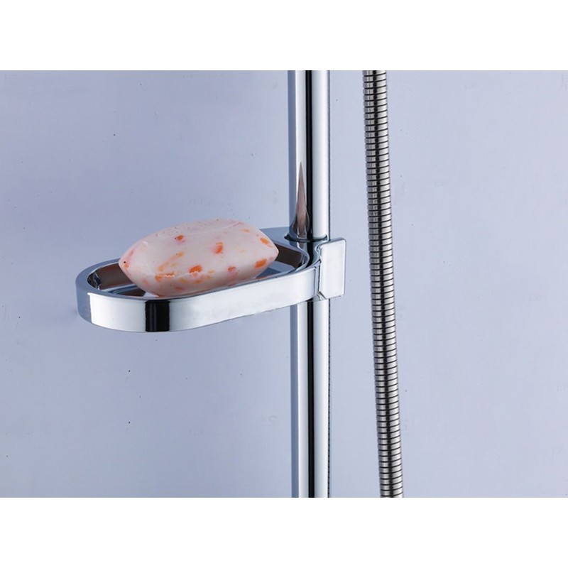Inchant Shower Rail Clip-on Bathroom Soap Holder Soap Dish, ABS