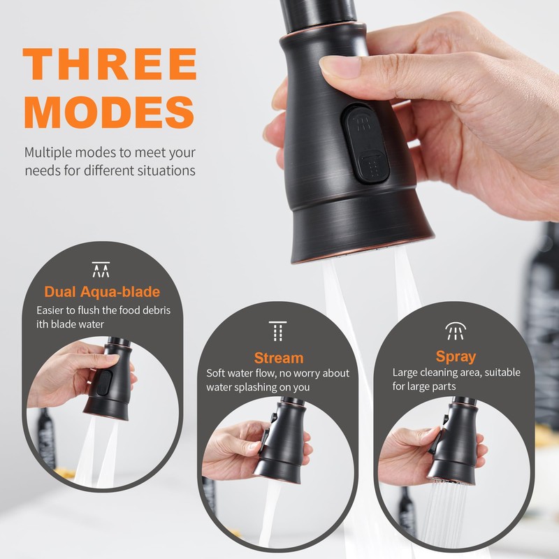 TIORIY Kitchen Sink Faucet Spray Head Replacement with 15 Adapters,