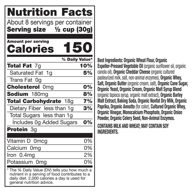 Annie's Cheddar Snack Mix With Assorted Crackers and Pretzels, Made