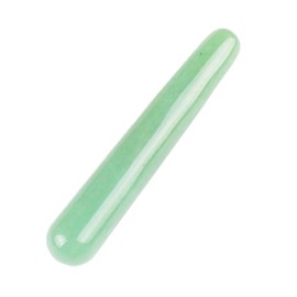 Natural Green Aventurine Massage Wand, 4.3" Crystal Massage Stick Gua Sha Scraping Massage Tool for Acupuncture Pointed Stick Treatment Crystal Wand for Women to Train Pelvic Muscles Kegel Exercise