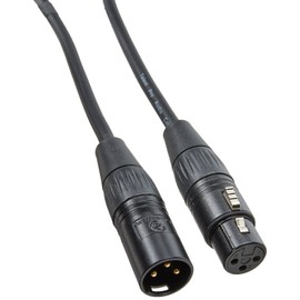 Talent MCB50 Microphone Cable XLR Female to XLR Male Black with Gold Plated Contacts 50 ft.