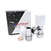 Wärmer System Angled Radiator Valve - White Lockshield Cap &